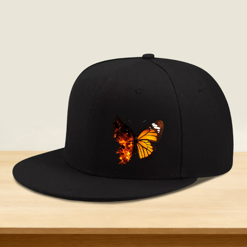Outdoor Sport Festival - Gorra Hip-Hop con Estampado de Mariposa