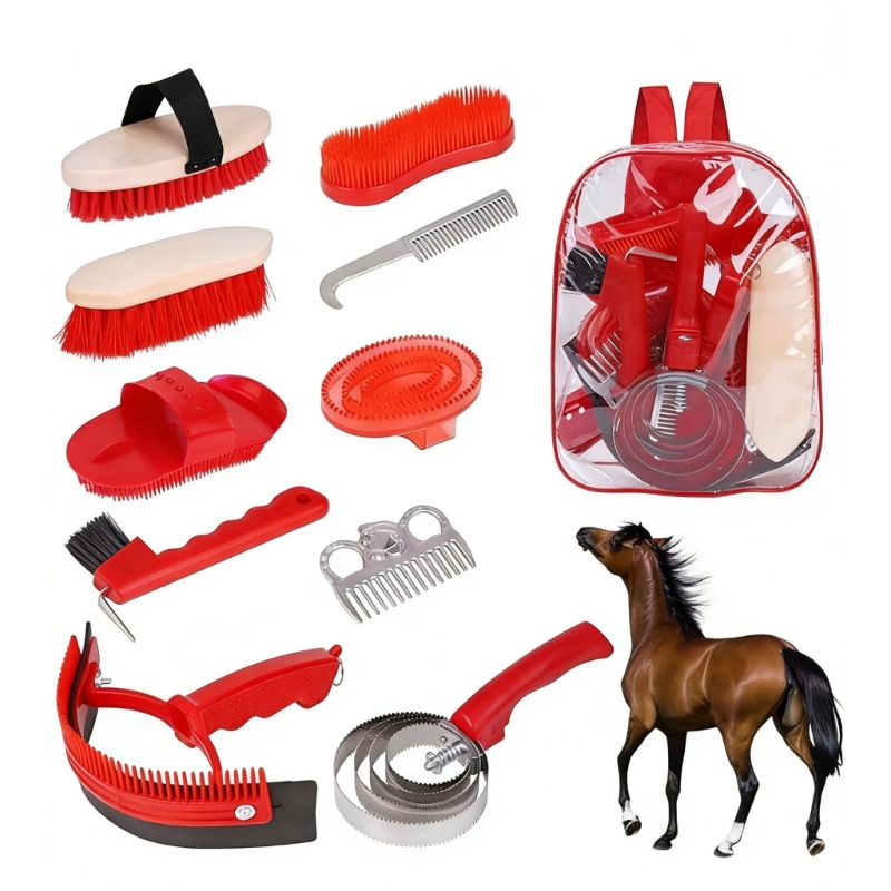 Cepillos plásticos ligeros her - Grooming Kit Horse reseña y precio