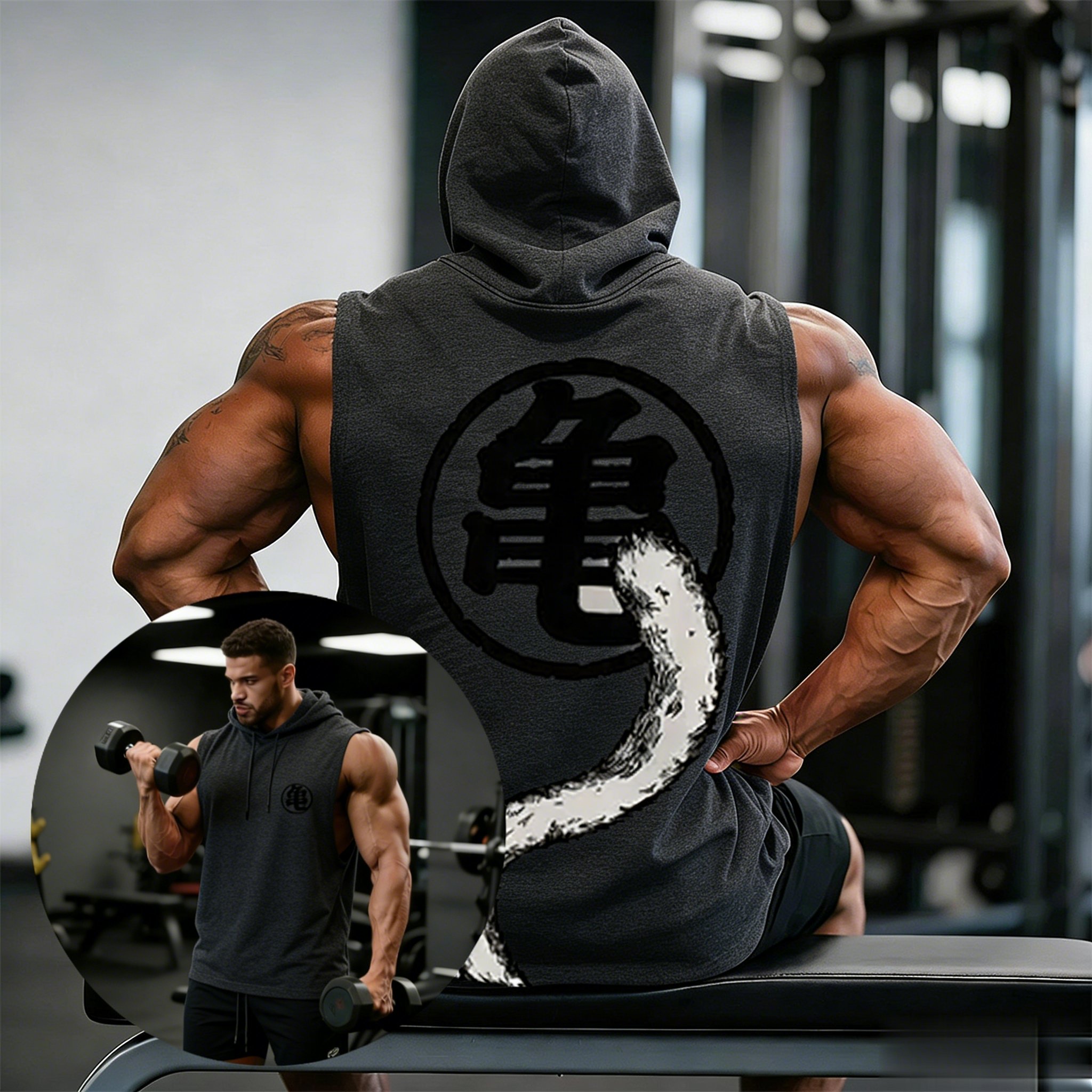 Camiseta sin mangas de anime D - Outdoor Sport Hoodie reseña y precio