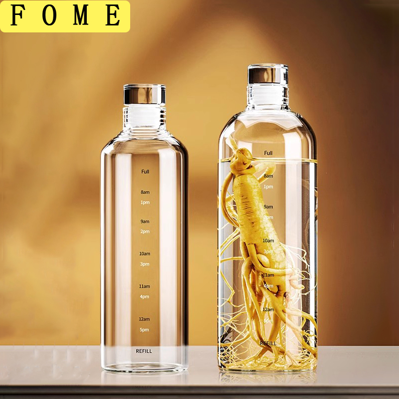 FOME 500/750/1000ml botella de - Outdoor Sport Glass Water Bottle reseña y precio