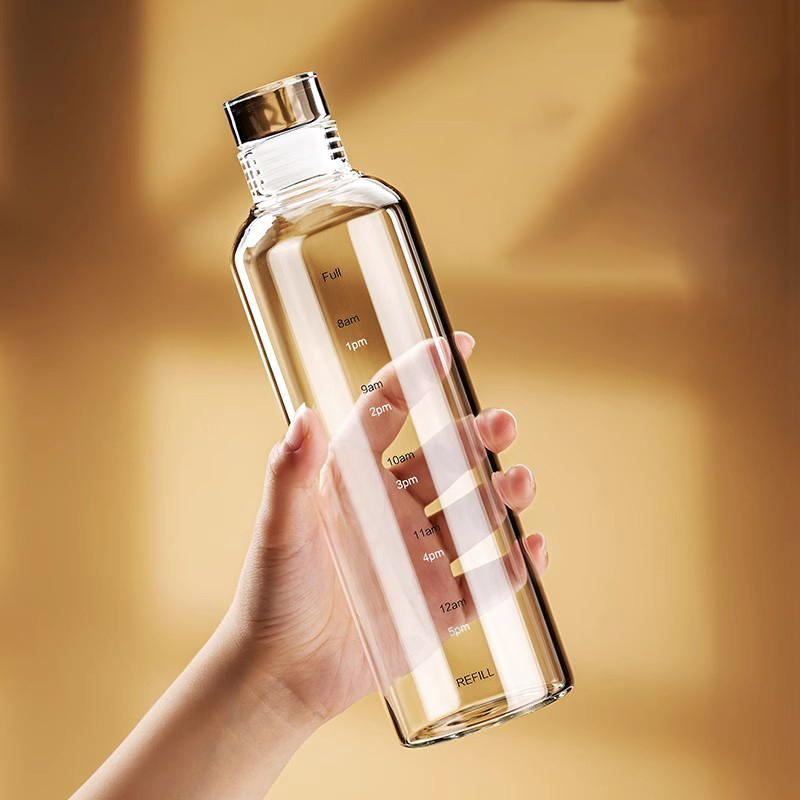 FOME 500/750/1000ml botella de - Outdoor Sport Glass Water Bottle reseña y precio