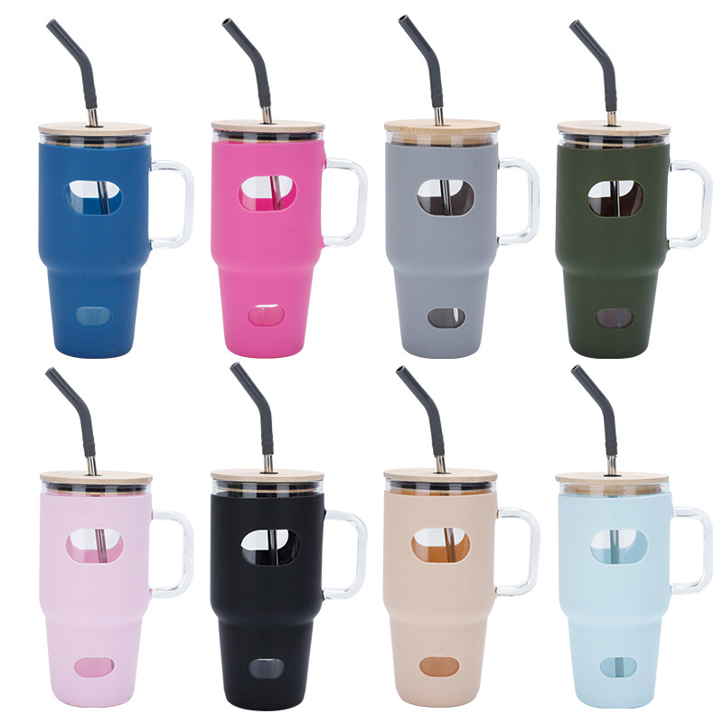 Taza de agua de paja con tapa  - Outdoor Sport Glass Water Bottle reseña y precio