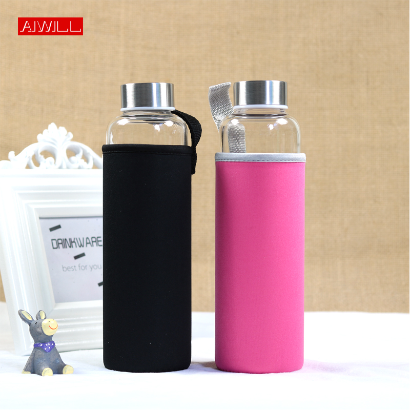 AIWILL-botella de agua deporti - Outdoor Sport Glass Water Bottle reseña y precio
